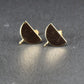 Ohrstecker Halbkreis, Messing, 24 Karat vergoldet, 10954