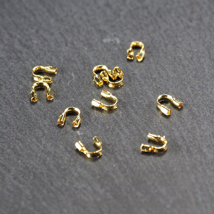 10 Drahtschutzbügel, Messing, 24 Karat vergoldet, 10934
