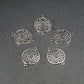 5 Verbinder Mandala, antik silberfarben, 11006
