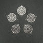 5 Verbinder Mandala, antik silberfarben, 11006