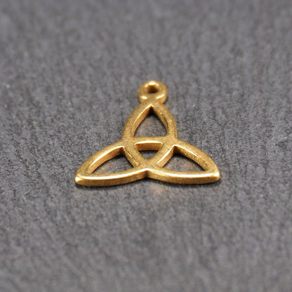 Anhänger keltische Triquetra, chirurgischer Edelstahl 316 vergoldet, 11015