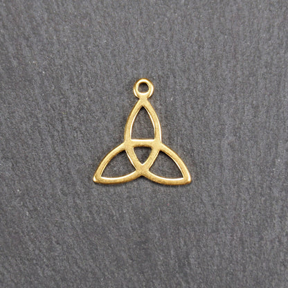 Anhänger keltische Triquetra, chirurgischer Edelstahl 316 vergoldet, 11015
