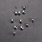 4 flachrunde Perlen, rhodiniertes Messing, 10989