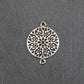 5 Verbinder Mandala, antik silberfarben, 11006