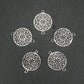 5 Verbinder Mandala, antik silberfarben, 11006