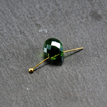 4 Tropfen Anhänger, Glas, grün, 10365