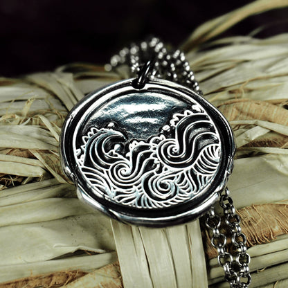 Anhänger wildes Meer Sterling Silber, 40124