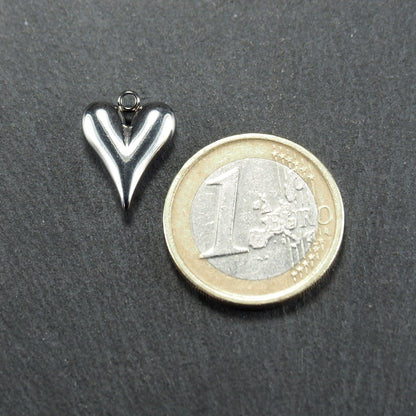 Herz Anhänger, Edelstahl 304, 10995
