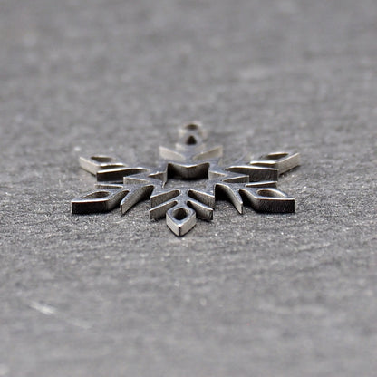 Anhänger Schneeflocke, Edelstahl 304, filigran, 11034