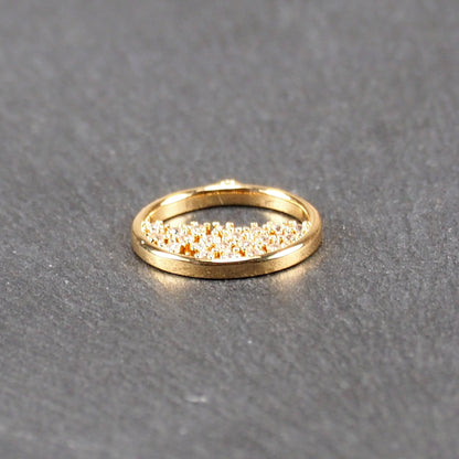 Anhänger rund, Zirkonia, Messing, 24 Karat vergoldet, 11046