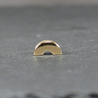 Regenbogen Perle, Messing, 24 Karat vergoldet, 11047