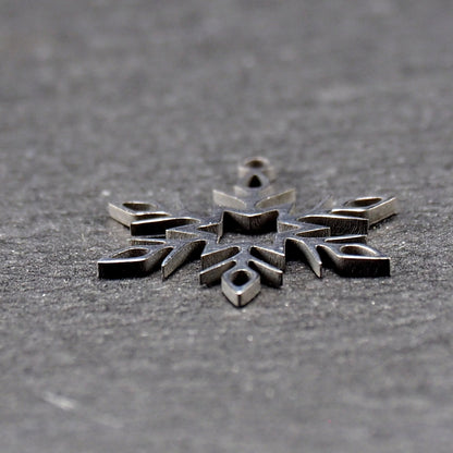 Anhänger Schneeflocke, Edelstahl 304, filigran, 11034