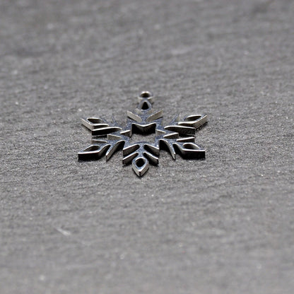 Anhänger Schneeflocke, Edelstahl 304, filigran, 11034