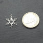 Anhänger Schneeflocke, Edelstahl 304, filigran, 11034