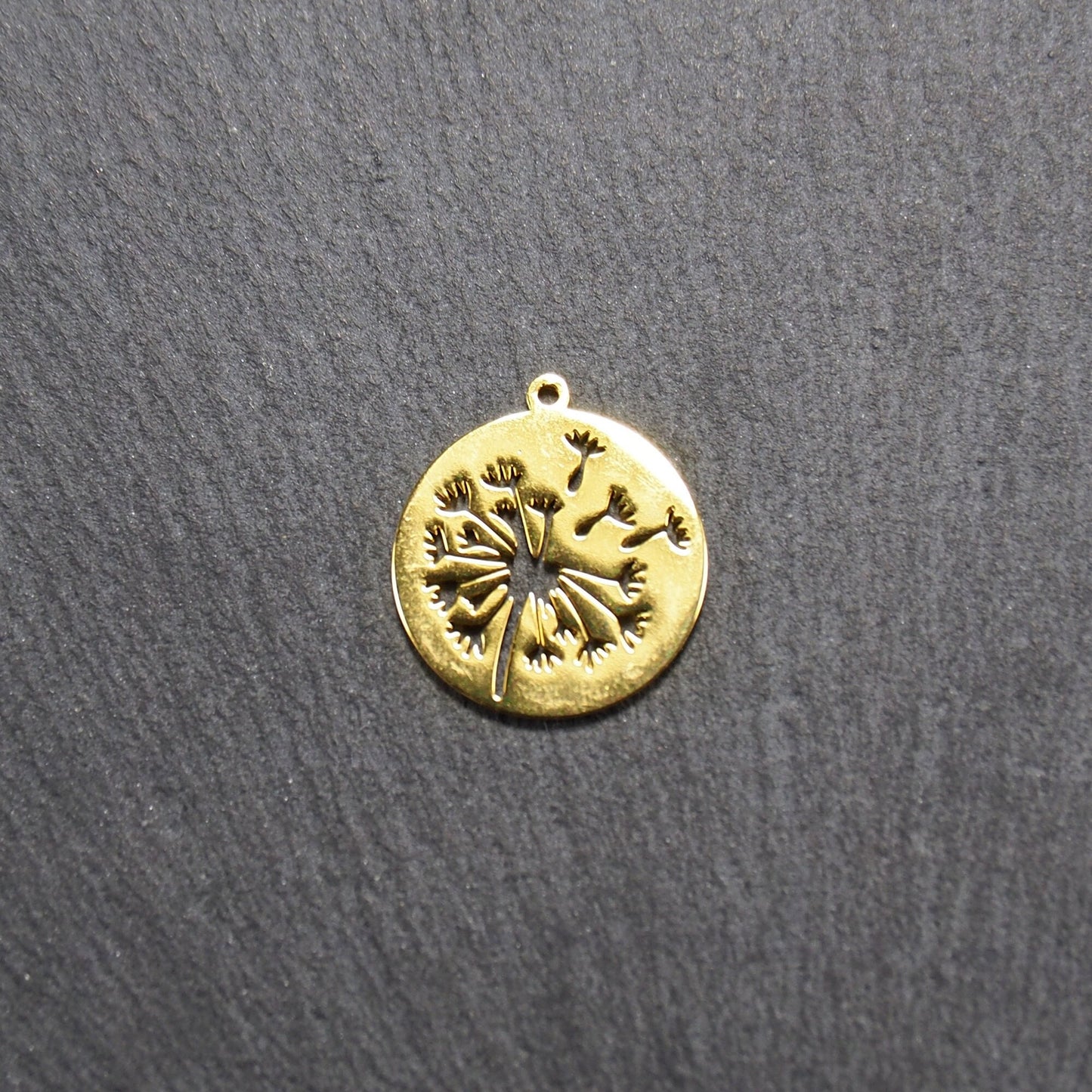 Anhänger Pusteblume, Edelstahl 304, vergoldet, 11039