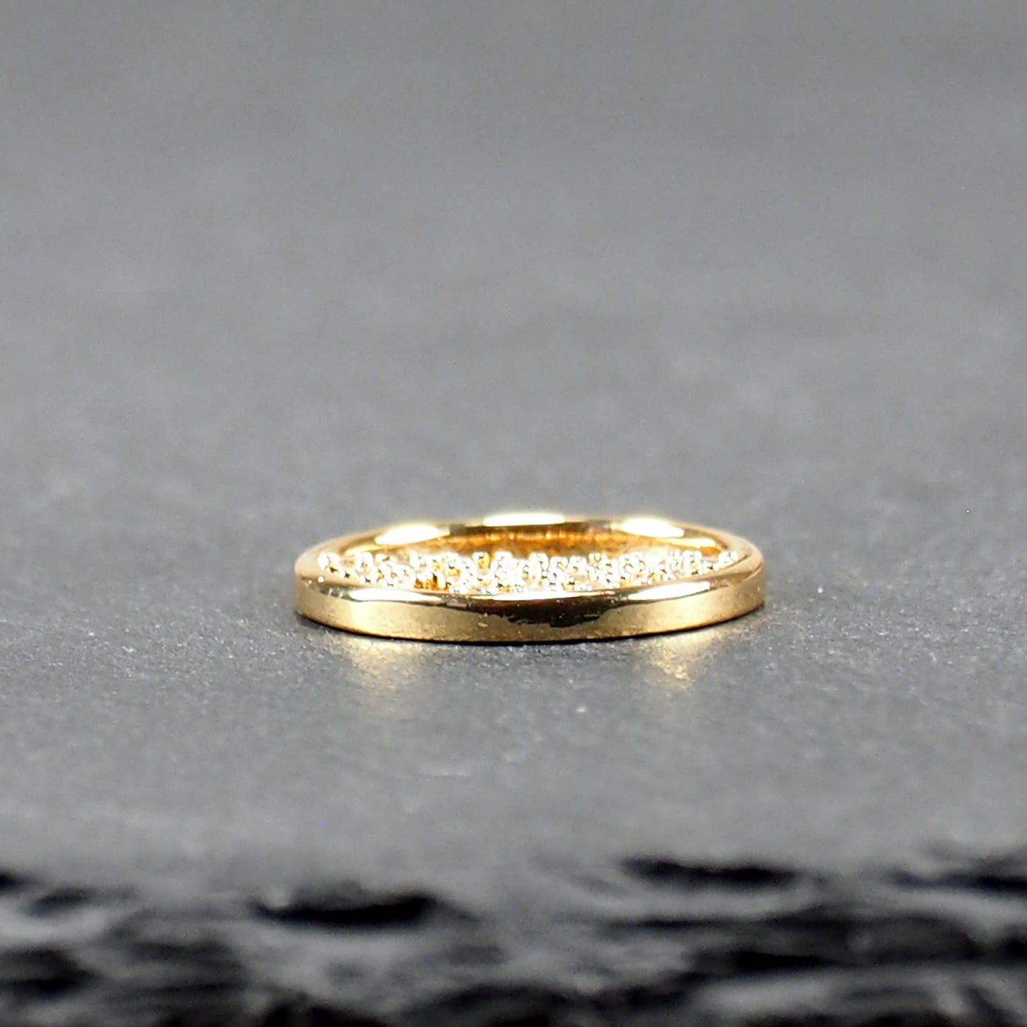 Anhänger rund, Zirkonia, Messing, 24 Karat vergoldet, 11046