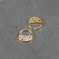 Anhänger rund, Zirkonia, Messing, 24 Karat vergoldet, 11046