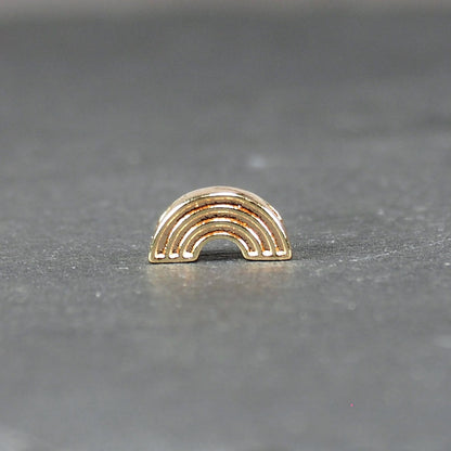 Regenbogen Perle, Messing, 24 Karat vergoldet, 11047