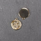 Anhänger Kleeblatt, 24 K vergoldet, Messing, 11051