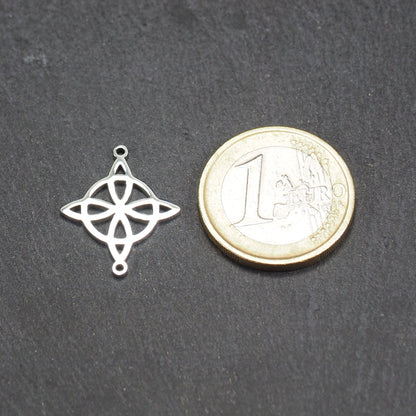 Verbinder Hexenknoten, chirurgischer Edelstahl 316L, hochglanzpoliert, 11010