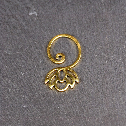 Anhänger Lotosblüte, Edelstahl 304 ionenvergoldet, 11027