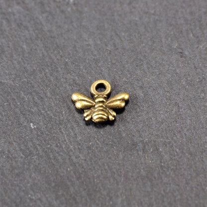 5 Anhänger Biene, bronzefarben, 11055