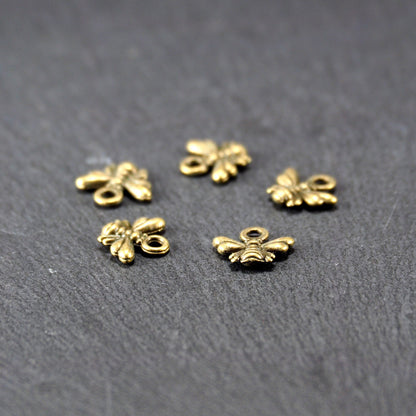 5 Anhänger Biene, bronzefarben, 11055