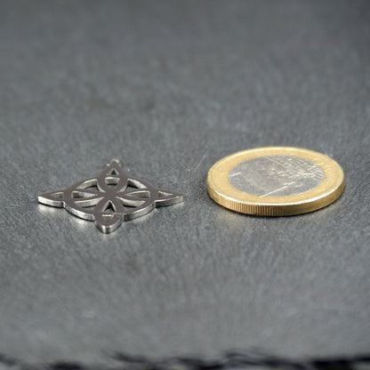 Anhänger Hexenknoten, chirurgischer Edelstahl poliert, 11008