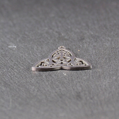 Anhänger Triquetra Pentagram Sonne Mondphasen, 304L Edelstahl, keltisch, 11065
