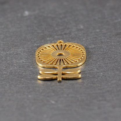 Anhänger Blume, Messing, Boho Vintagelook, 11083