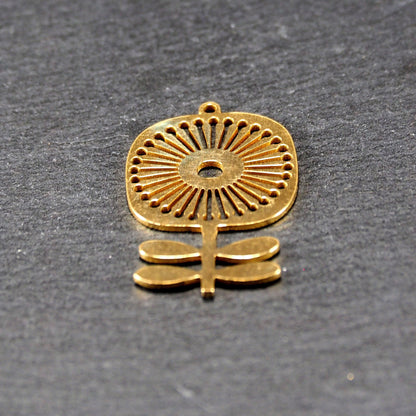 Anhänger Blume, Messing, Boho Vintagelook, 11083