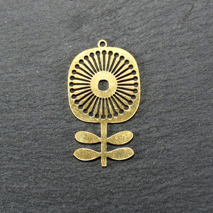 Anhänger Blume, Messing, Boho Vintagelook, 11083