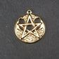 Anhänger Pentagramm, Edelstahl ionenvergoldet, goldfarben, 10897