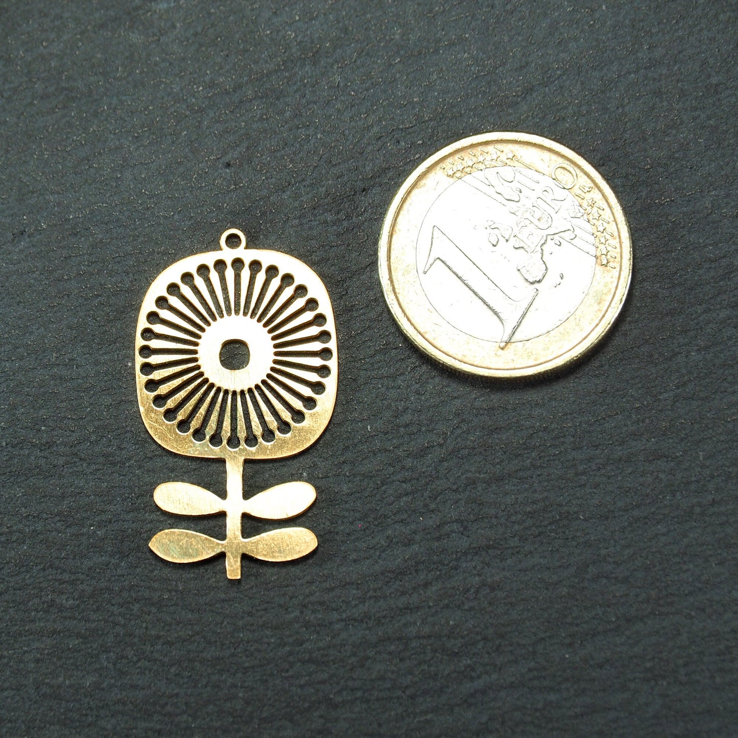 Anhänger Blume, Messing, Boho Vintagelook, 11083