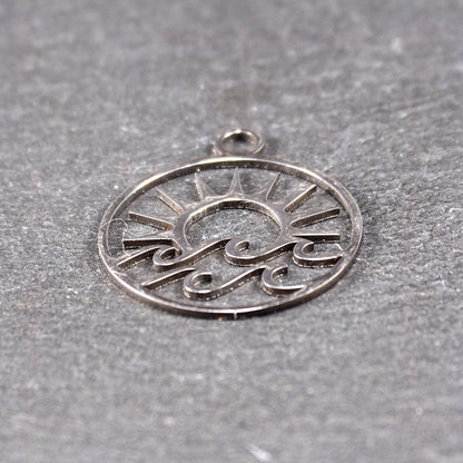 Anhänger Sonne und Meer, chirurgischer Edelstahl 316L hypoallergen, 11091