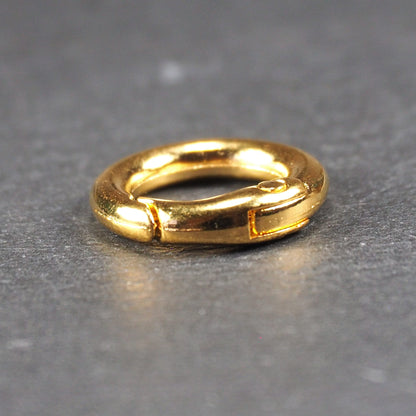 2 Karabiner O-Ring Anhängerösen, vergoldet, 11098