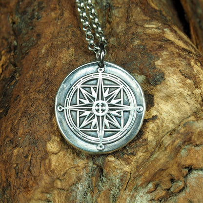 Anhänger Kompass, 925 Sterling Silber 40107