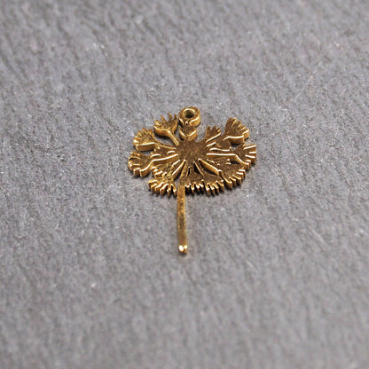 1 Anhänger Pusteblume Löwenzahn, Edelstahl ionenvergoldet, 11113