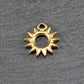 Anhänger Sonne, chirurgischer Edelstahl 316L, ionenvergoldet, 11086