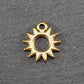Anhänger Sonne, chirurgischer Edelstahl 316L, ionenvergoldet, 11086