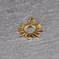 Anhänger Sonne, Edelstahl 304L, ionenvergoldet, 11102