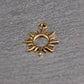 Anhänger Sonne, Edelstahl 304L, ionenvergoldet, 11102