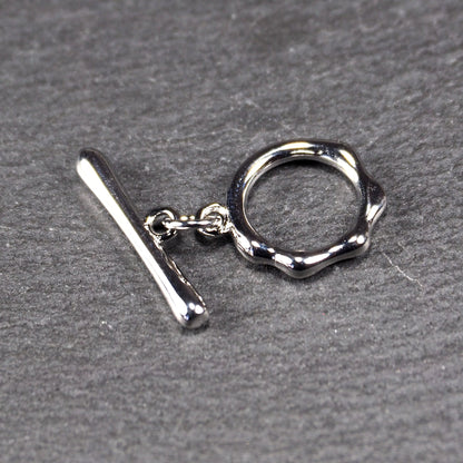 Knebel Verschluss, Messing platiniert, 11095
