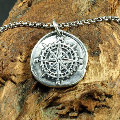 Anhänger Kompass Sterling Silber, 40154