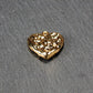 Anhänger Herz Nugget, Messing 18 Karat vergoldet, unregelmäßig, 11115