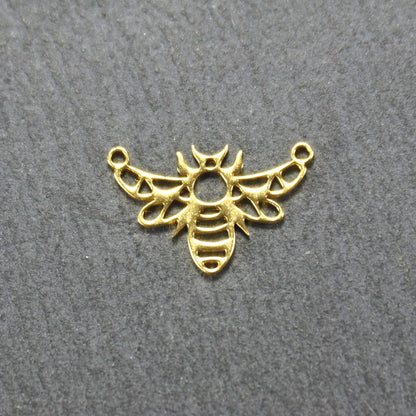 Bienen Verbinder Anhänger, Edelstahl ionenvergoldet, 11126