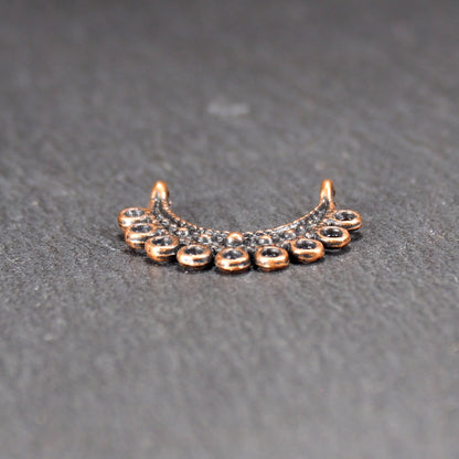 2 Verbinder Halbmond, antik kupferfarben, 11136