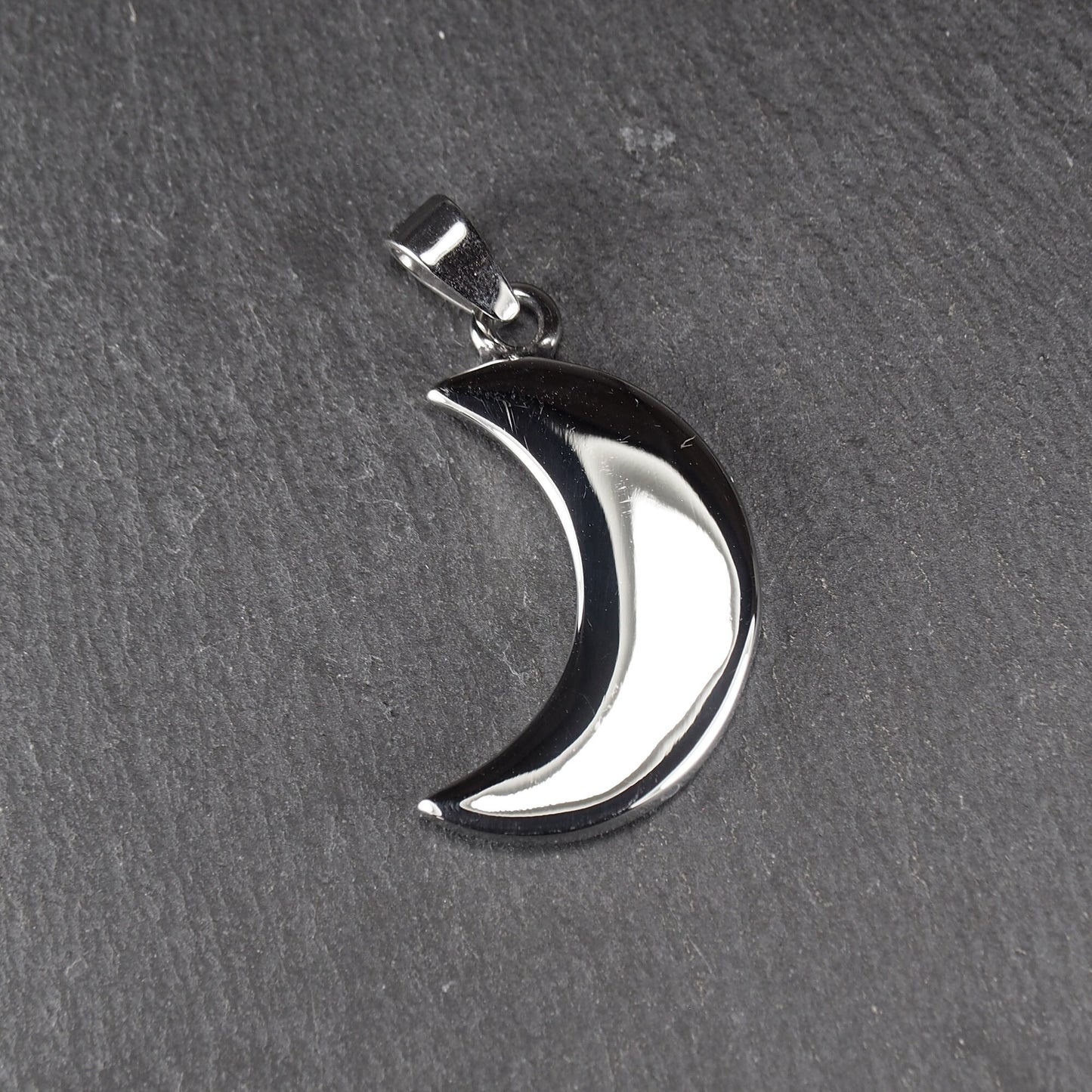 Anhänger keltischer Mond, Edelstahl 304L, silberfarben, 11151