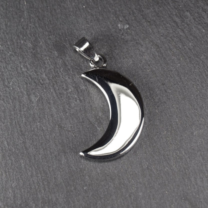 Anhänger keltischer Mond, Edelstahl 304L, silberfarben, 11151