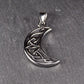 Anhänger keltischer Mond, Edelstahl 304L, silberfarben, 11151